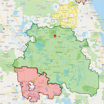 Greater Orlando Service Area